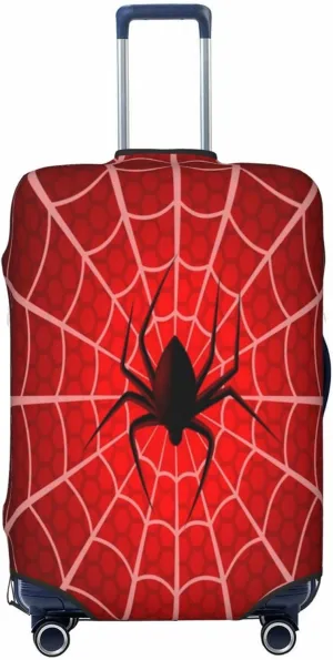 Travel Luggage Cover Suitcase Elastic Washable Spider Cobweb Suitcase Protector Bag,Dust-Proof With Zipper Closure Baggage Covers,X-Large