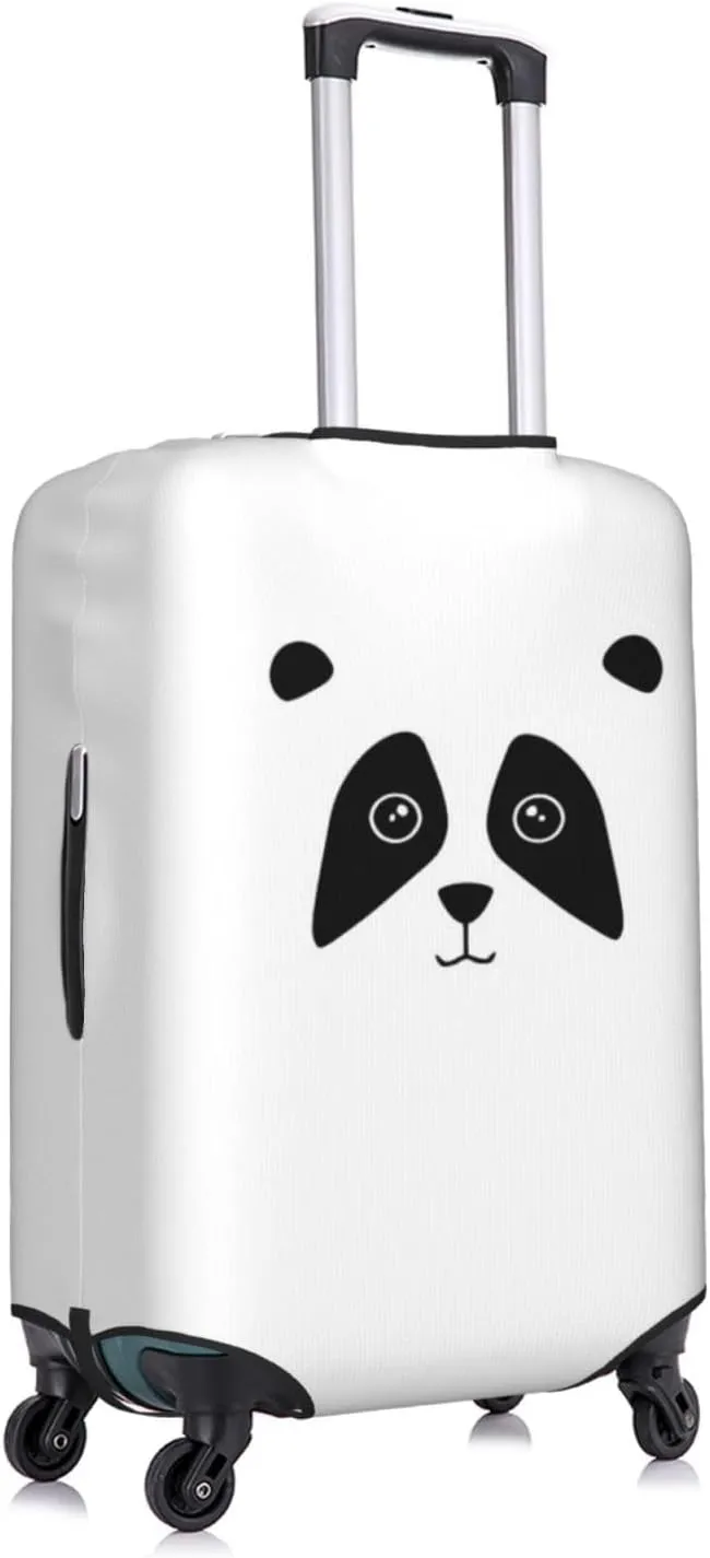 Travel Luggage Cover Suitcase Elastic Washable Stretch Bear Panda Face Suitcase Protector Bag,Anti-Scratch Spandex Double-Sided Baggage Covers For Wheeled Suitcase Kid Adult,Large