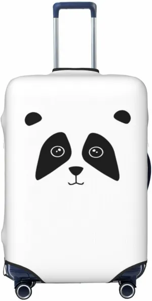 Travel Luggage Cover Suitcase Elastic Washable Stretch Bear Panda Face Suitcase Protector Bag,Anti-Scratch Spandex Double-Sided Baggage Covers For Wheeled Suitcase Kid Adult,Large