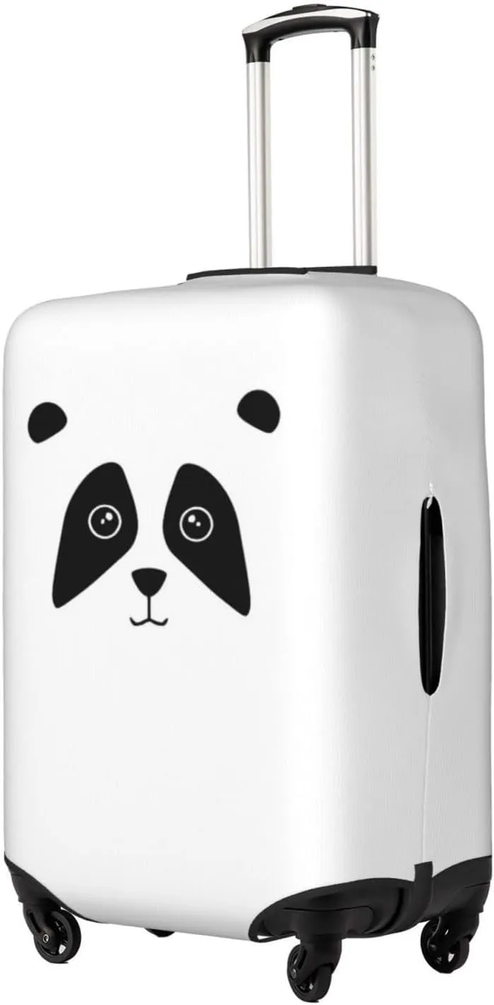 Travel Luggage Cover Suitcase Elastic Washable Stretch Bear Panda Face Suitcase Protector Bag,Anti-Scratch Spandex Double-Sided Baggage Covers For Wheeled Suitcase Kid Adult,Large