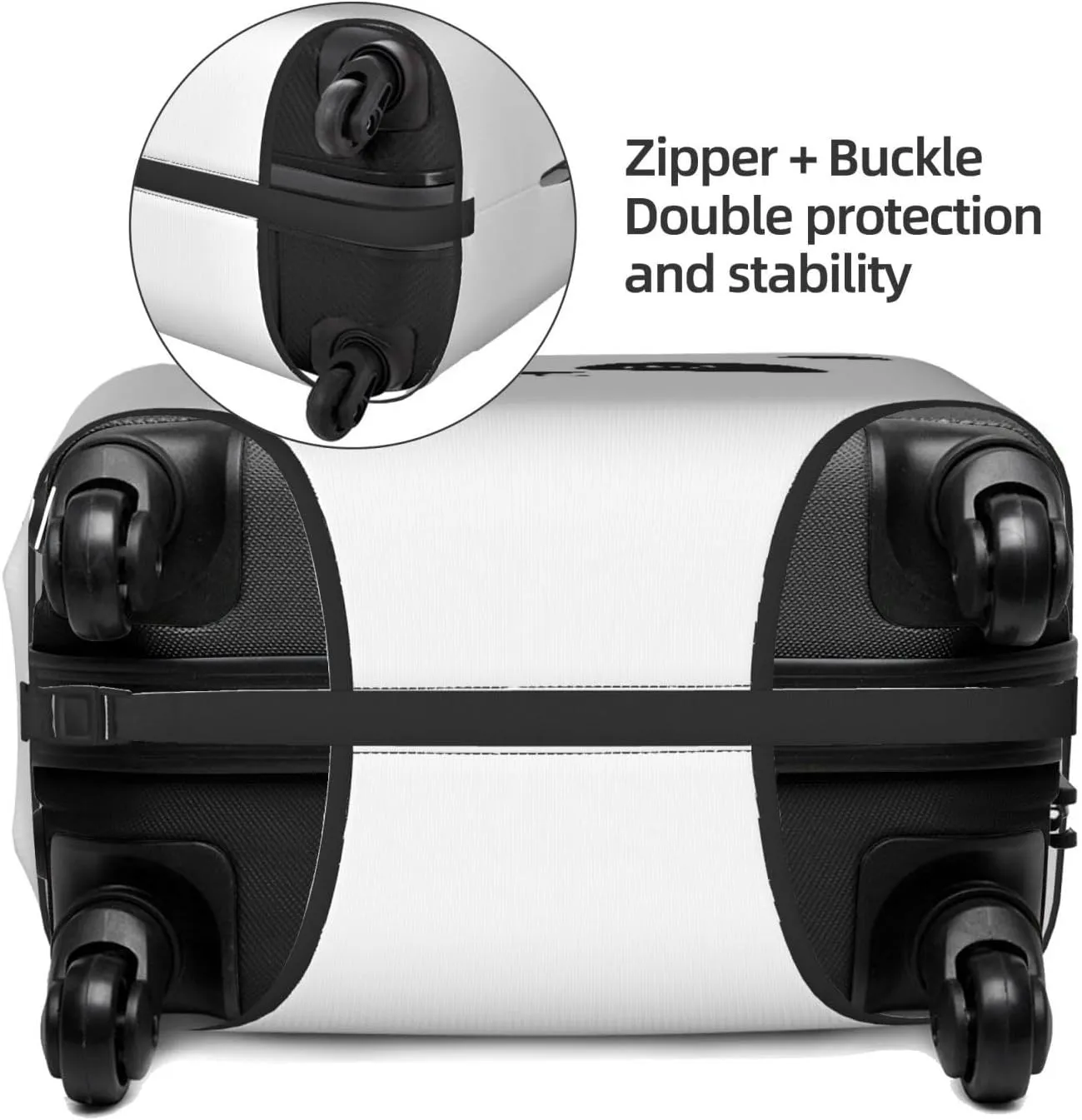 Travel Luggage Cover Suitcase Elastic Washable Stretch Bear Panda Face Suitcase Protector Bag,Anti-Scratch Spandex Double-Sided Baggage Covers For Wheeled Suitcase Kid Adult,Large