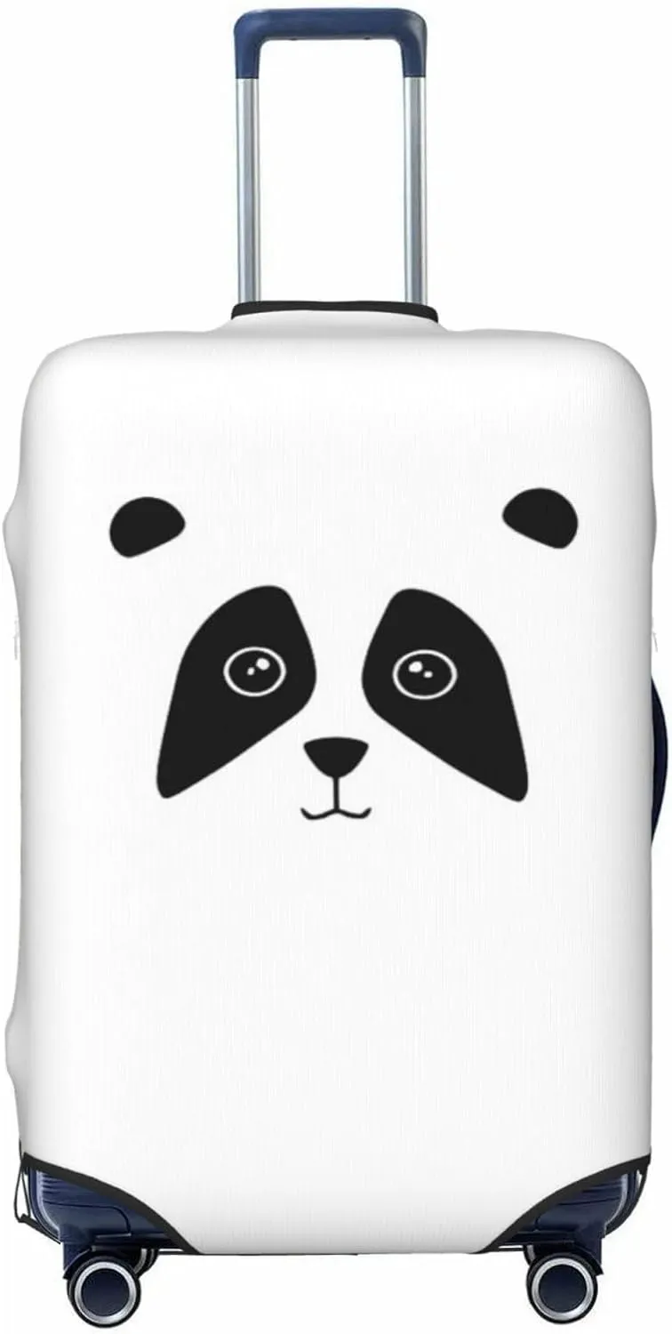 Travel Luggage Cover Suitcase Elastic Washable Stretch Bear Panda Face Suitcase Protector Bag,Anti-Scratch Spandex Double-Sided Baggage Covers For Wheeled Suitcase Kid Adult,Large