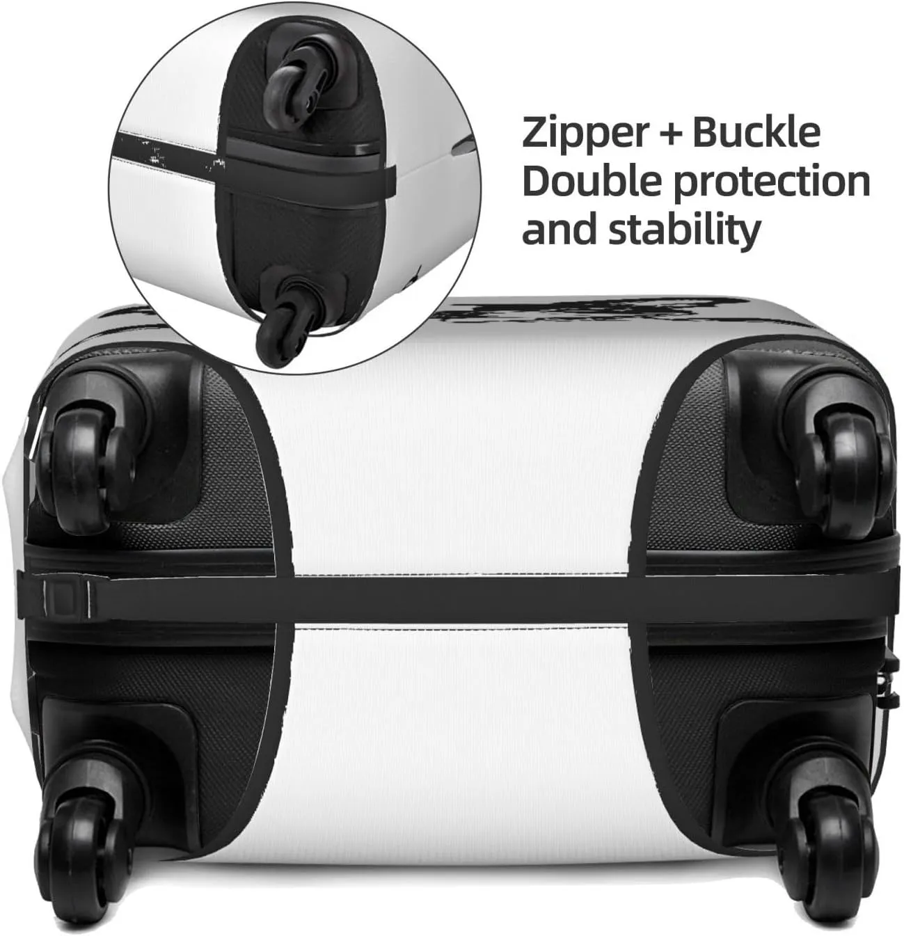 Travel Luggage Cover Suitcase Elastic Washable Stretch Cute Boston Terrier Dog Suitcase Protector Bag,Anti-Scratch Spandex With Zipper Closure Baggage Covers For Wheeled Suitcase Kid Adult