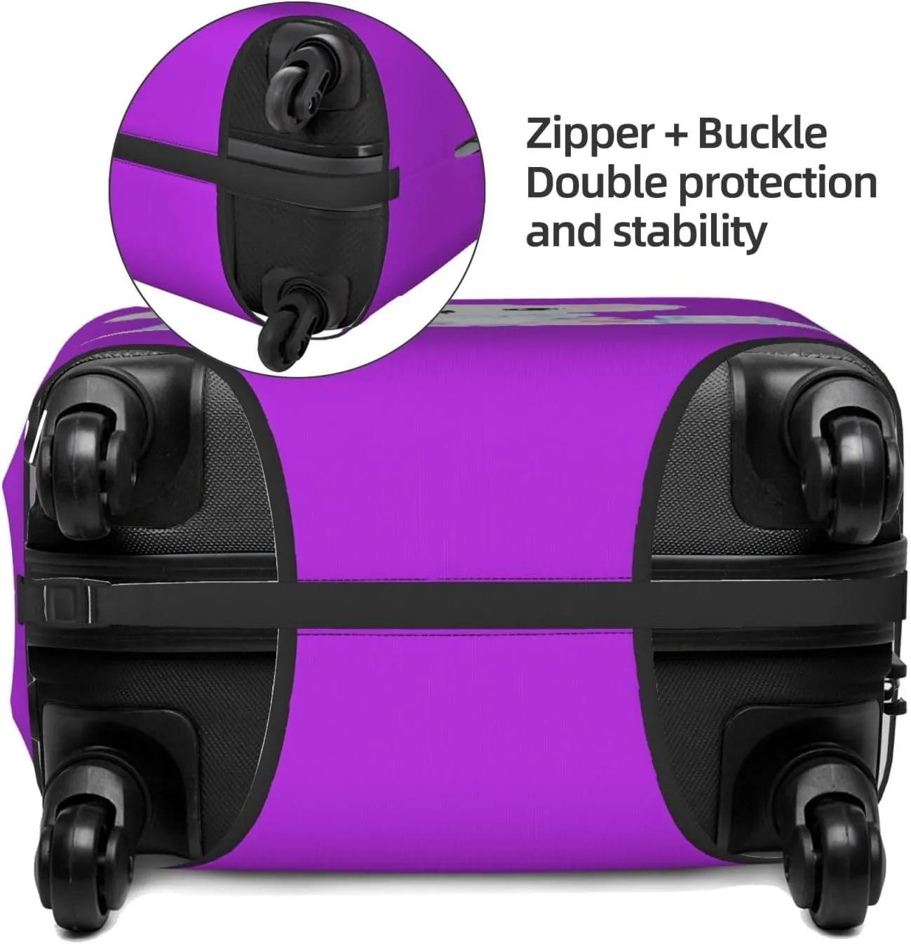 Travel Luggage Cover Suitcase Stretch Washable Cute Baby Koala Puple Suitcase Protector Bag,Anti-Scratch Double-Sided Baggage Covers,Medium