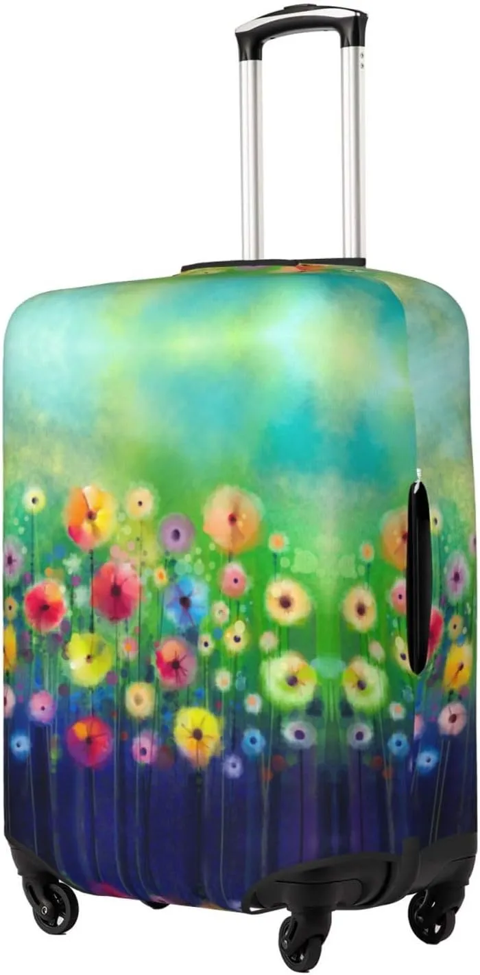 Travel Luggage Cover Suitcase Stretch Washable Flowers Blossom Suitcase Protector Bag,Dust-Proof Double-Sided Baggage Covers,Large