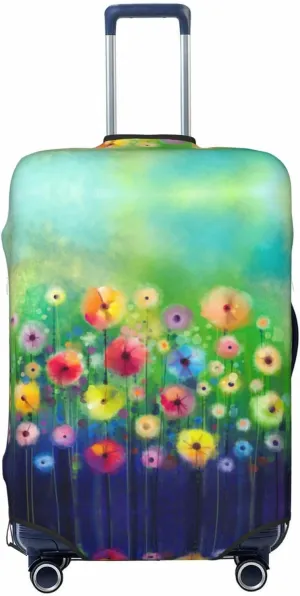 Travel Luggage Cover Suitcase Stretch Washable Flowers Blossom Suitcase Protector Bag,Dust-Proof Double-Sided Baggage Covers,Large