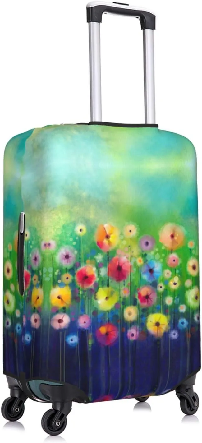 Travel Luggage Cover Suitcase Stretch Washable Flowers Blossom Suitcase Protector Bag,Dust-Proof Double-Sided Baggage Covers,Large