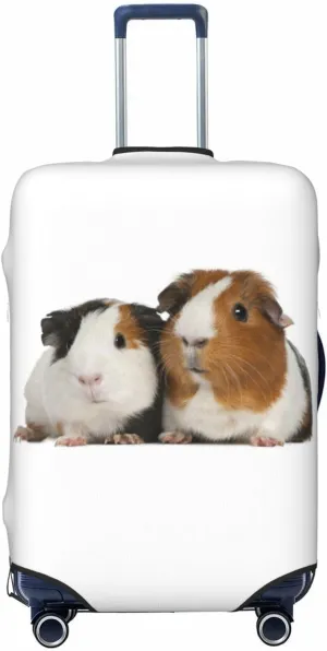 Travel Luggage Cover Suitcase Stretch Washable Guinea Pig Cute Animal Suitcase Protector Bag,Anti-Scratch Double-Sided Baggage Covers,Large