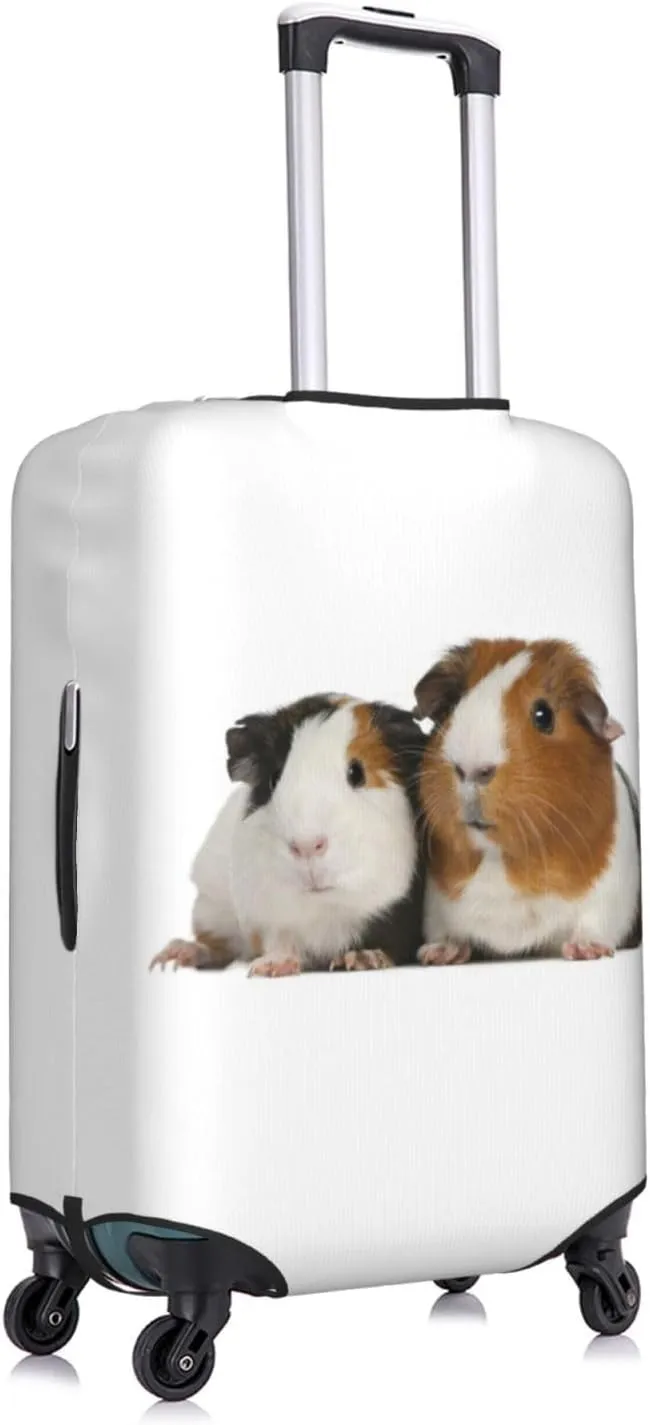 Travel Luggage Cover Suitcase Stretch Washable Guinea Pig Cute Animal Suitcase Protector Bag,Anti-Scratch Double-Sided Baggage Covers,Large