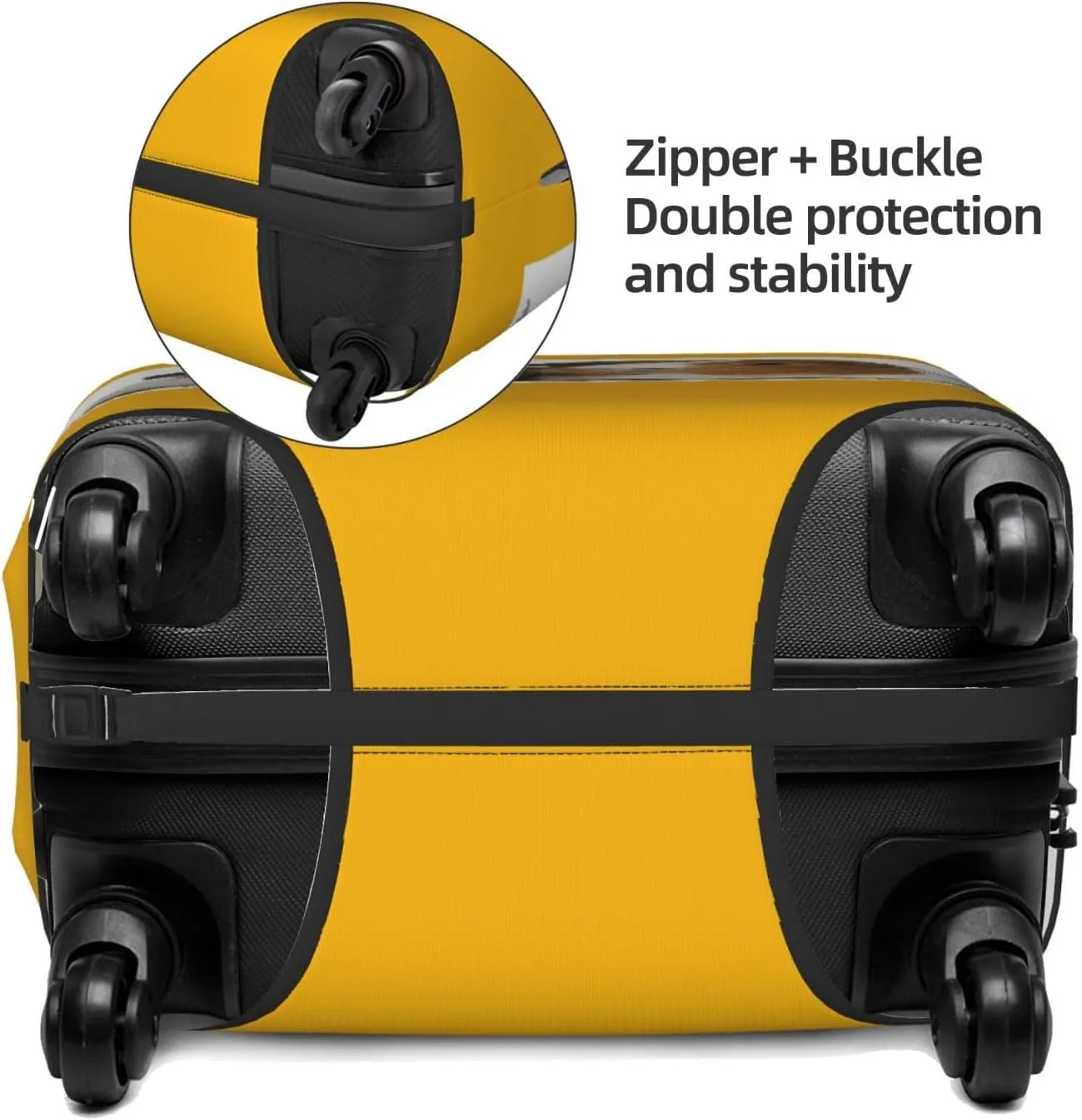 Travel Luggage Cover Suitcase Stretch Washable Guinea Pig Cute Animal Yellow Suitcase Protector Bag,Anti-Scratch Double-Sided Baggage Covers,Medium