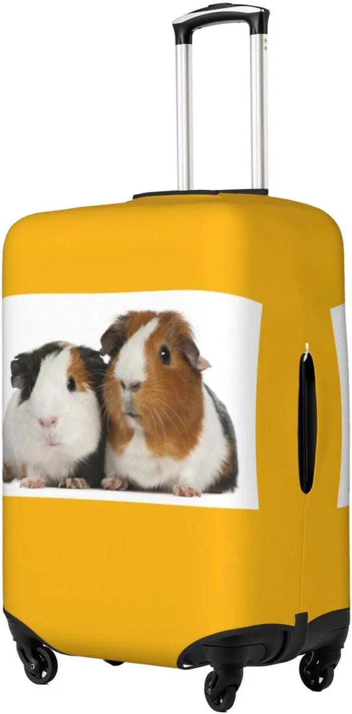 Travel Luggage Cover Suitcase Stretch Washable Guinea Pig Cute Animal Yellow Suitcase Protector Bag,Anti-Scratch Double-Sided Baggage Covers,Medium