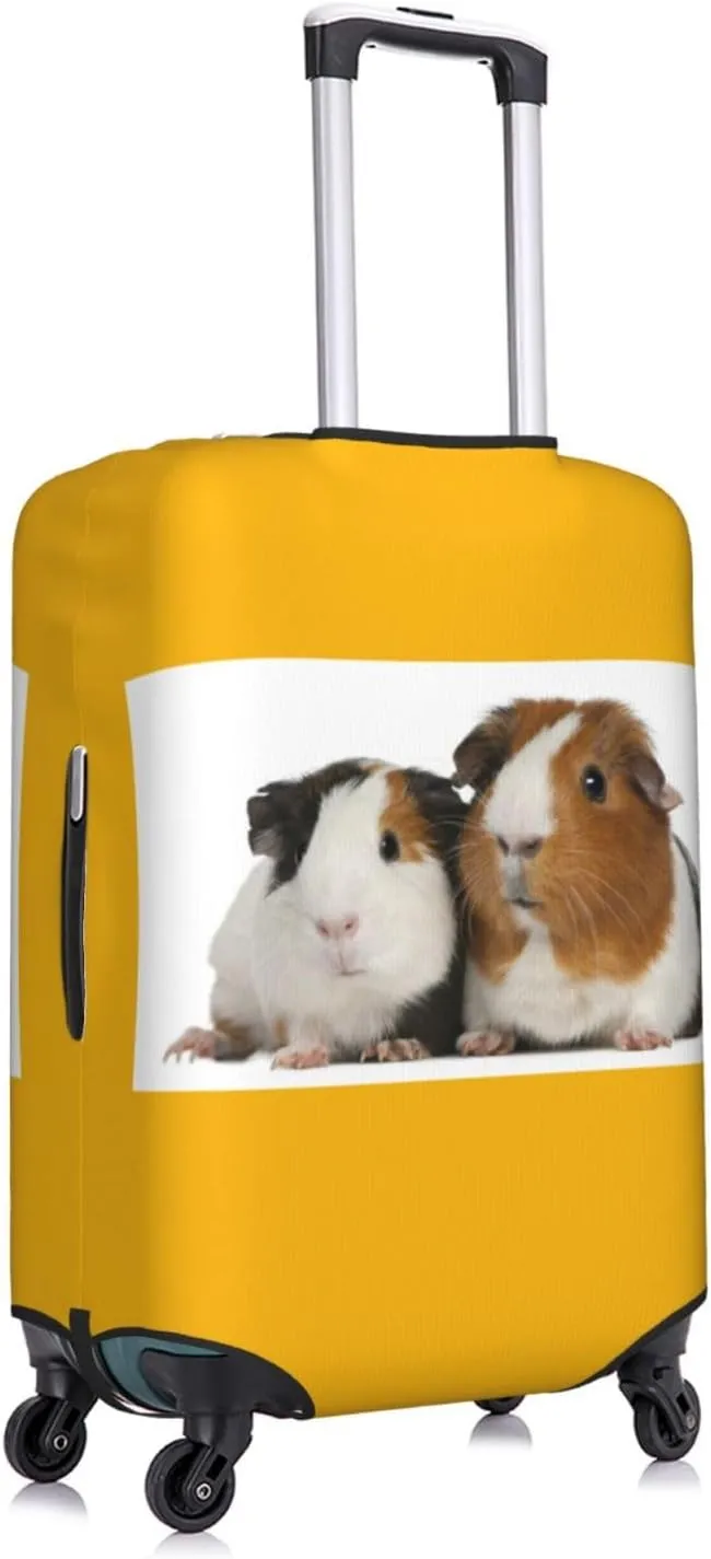 Travel Luggage Cover Suitcase Stretch Washable Guinea Pig Cute Animal Yellow Suitcase Protector Bag,Anti-Scratch Double-Sided Baggage Covers,Medium