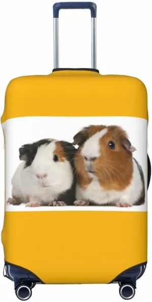 Travel Luggage Cover Suitcase Stretch Washable Guinea Pig Cute Animal Yellow Suitcase Protector Bag,Anti-Scratch Double-Sided Baggage Covers,Medium