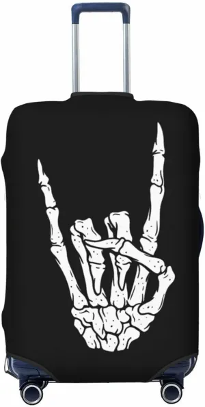 Travel Luggage Cover Suitcase Stretch Washable Skeleton Hand Suitcase Protector Bag,Anti-Scratch Double-Sided Baggage Covers,Medium