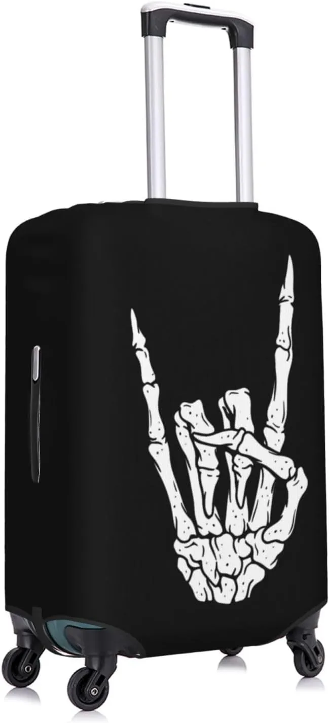 Travel Luggage Cover Suitcase Stretch Washable Skeleton Hand Suitcase Protector Bag,Anti-Scratch Double-Sided Baggage Covers,Medium
