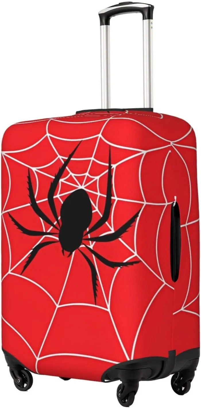 Travel Luggage Cover Suitcase Stretch Washable Spider Web Suitcase Protector Bag,Dust-Proof With Zipper Closure Baggage Covers For Kid Adult,Large