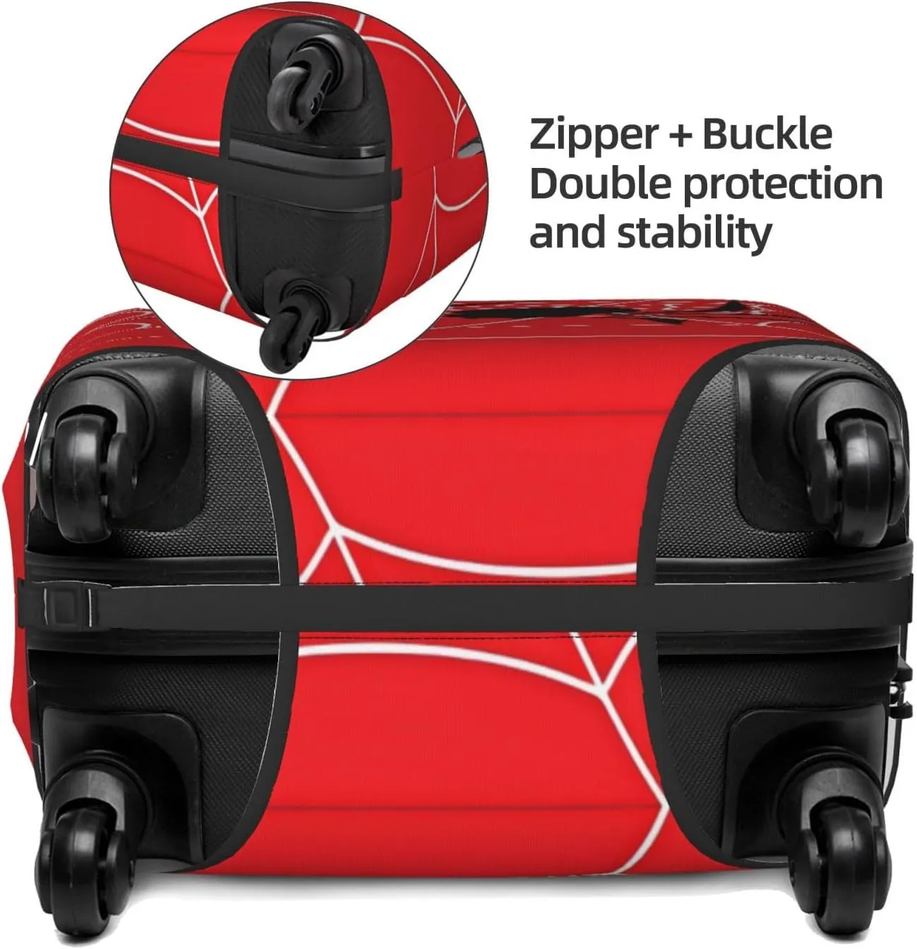 Travel Luggage Cover Suitcase Stretch Washable Spider Web Suitcase Protector Bag,Dust-Proof With Zipper Closure Baggage Covers For Kid Adult,Large