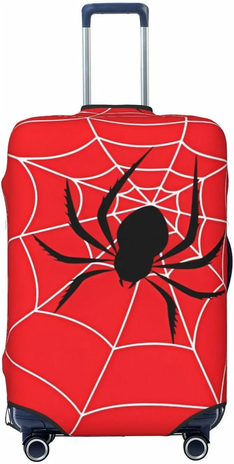Travel Luggage Cover Suitcase Stretch Washable Spider Web Suitcase Protector Bag,Dust-Proof With Zipper Closure Baggage Covers For Kid Adult,Large