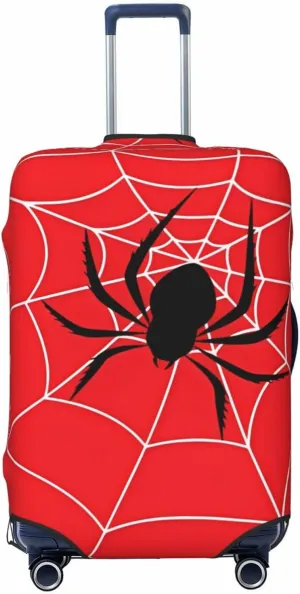 Travel Luggage Cover Suitcase Stretch Washable Spider Web Suitcase Protector Bag,Dust-Proof With Zipper Closure Baggage Covers For Kid Adult,Large