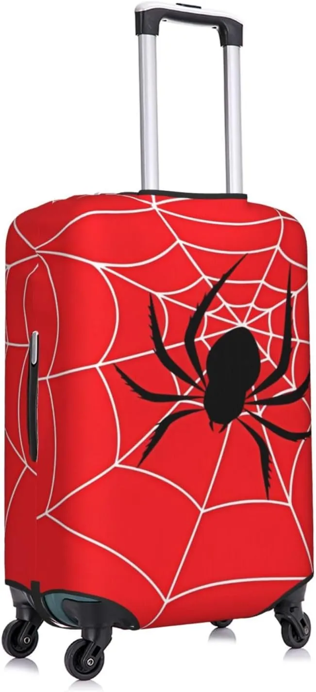 Travel Luggage Cover Suitcase Stretch Washable Spider Web Suitcase Protector Bag,Dust-Proof With Zipper Closure Baggage Covers For Kid Adult,Large
