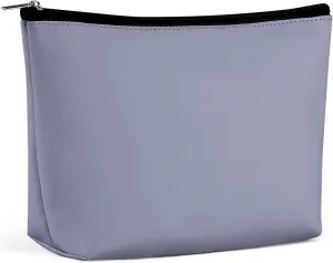 Travel Makeup Bag, Cool Gray Solid Color Cosmetic Bags for Women Large Capacity Waterproof Toiletry Pouch Make up Organizer