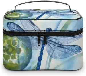 Travel Toiletry Bag for Women And Men,Hand Painted Blue Dragonfly Toiletry Organizer, Makeup Bag Travel Organizer for Shampoo,Toiletries