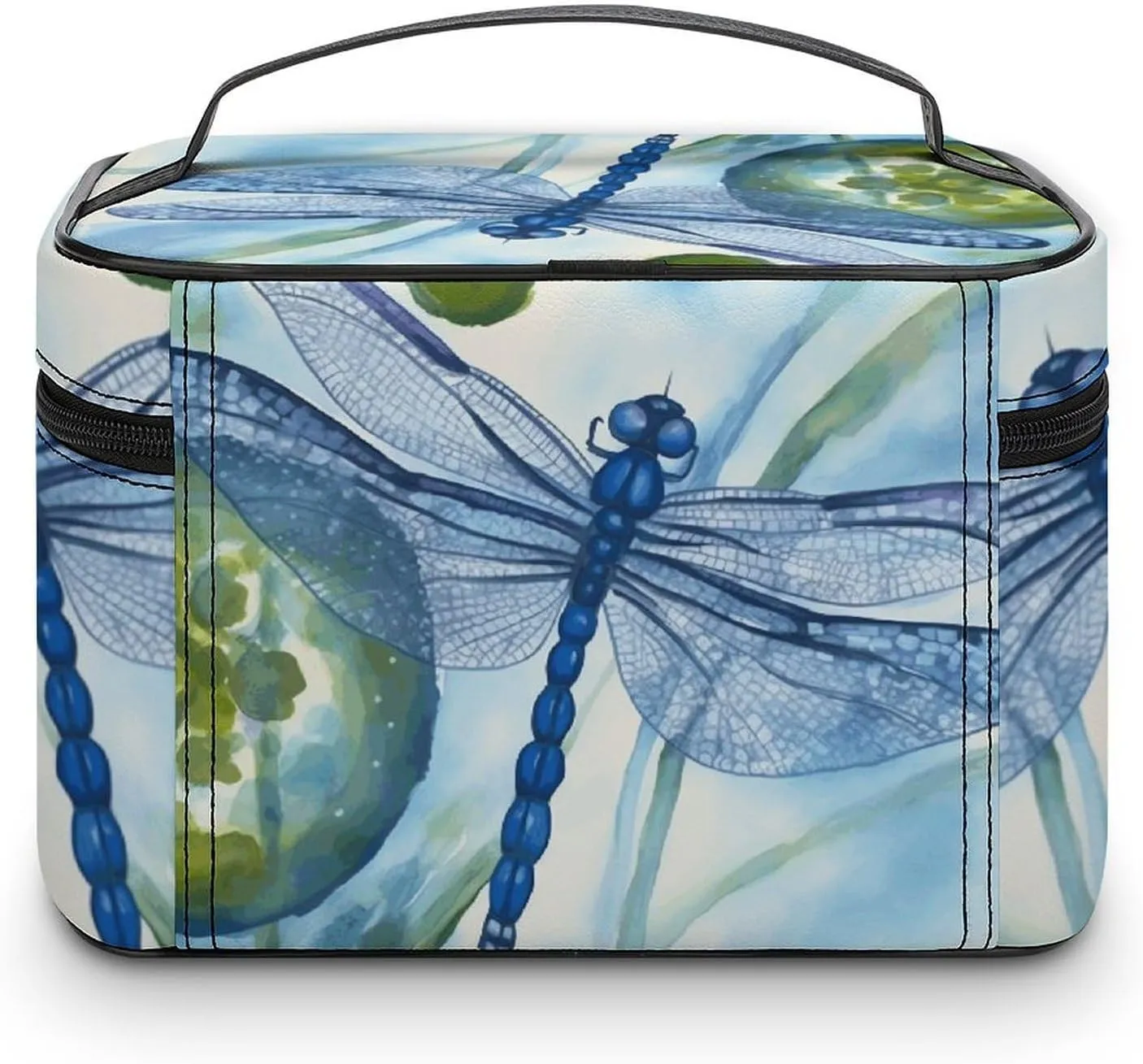 Travel Toiletry Bag for Women And Men,Hand Painted Blue Dragonfly Toiletry Organizer, Makeup Bag Travel Organizer for Shampoo,Toiletries