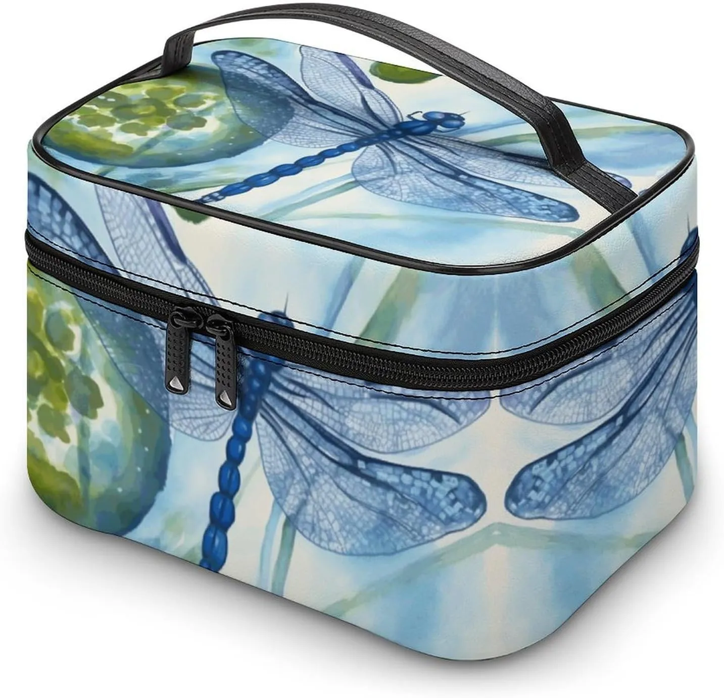 Travel Toiletry Bag for Women And Men,Hand Painted Blue Dragonfly Toiletry Organizer, Makeup Bag Travel Organizer for Shampoo,Toiletries