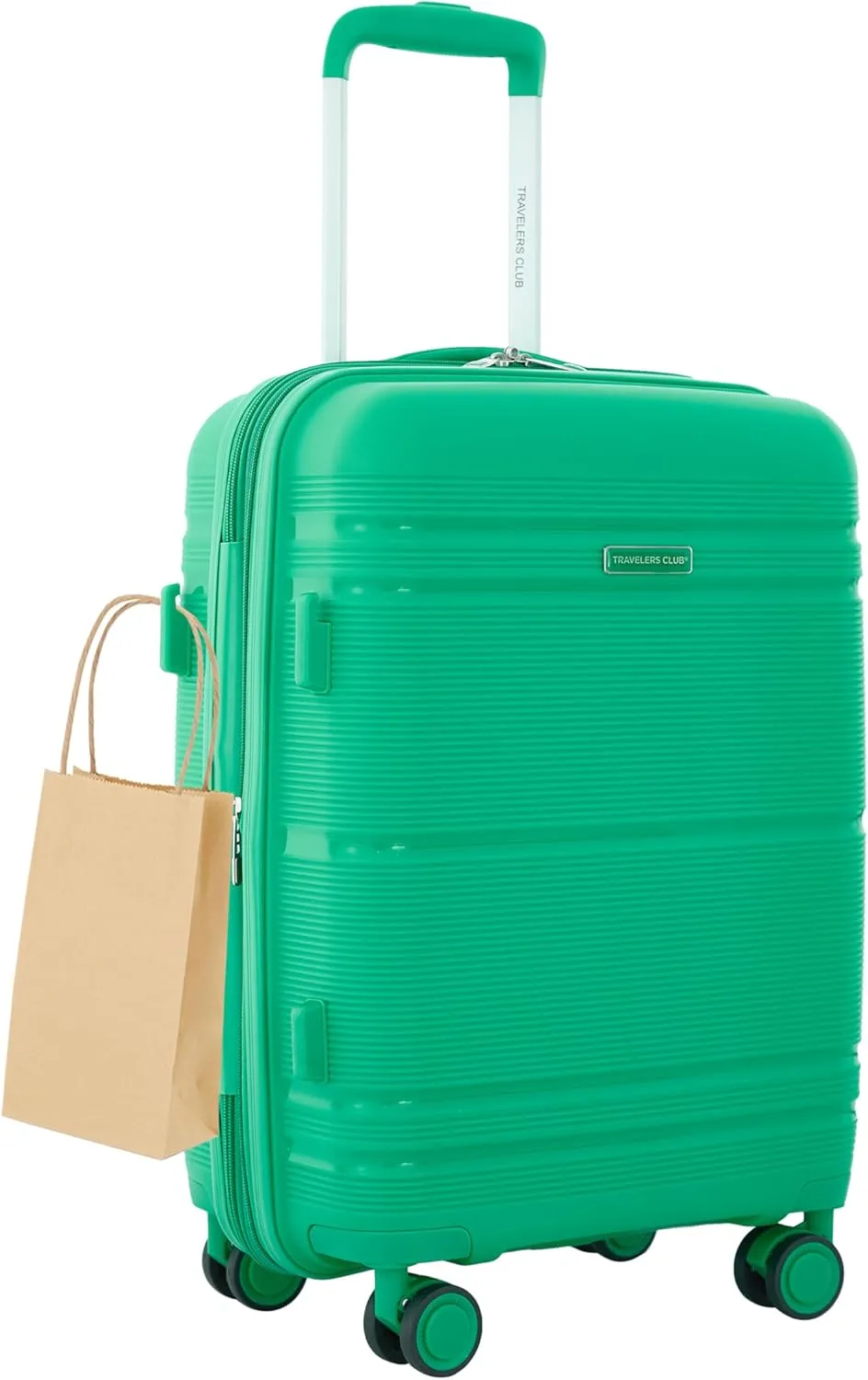 Travelers Club Astralnaut Hardside Expandable Spinner Luggage, Mint, 20" Carry-On