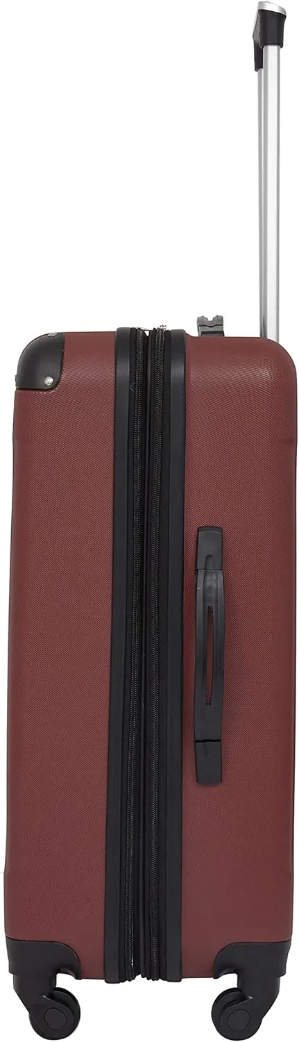 Travelers Club Chicago Hardside Expandable Spinner Luggage, Apple Butter, 3 Piece Set