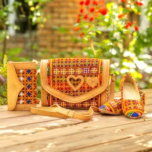 Trendy Matching Tote Bag and Clutch | Complete Your Look with Ballet Shoes Nk-194