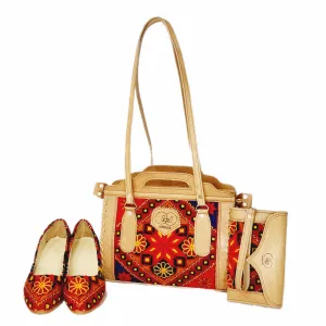 Trendy Matching Tote Bag and Clutch | Complete Your Look with Ballet Shoes Nk-218