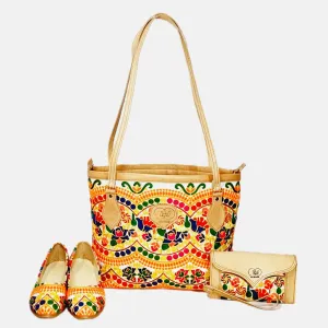 Trendy Matching Tote Bag and Clutch | Complete Your Look with Ballet Shoes Nk-222