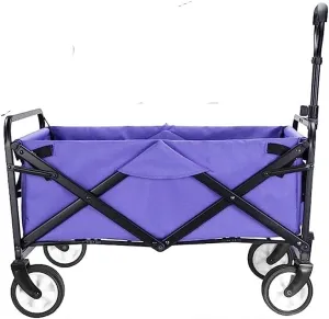 Trolleys Garden Cart Folding Trolley Wagon 4 Wheeled Collapsible Portable Garden Cart for Outdoor Camping Beach Park Shopping