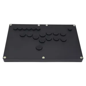 TruBoost FightBox B1-PC-B-B Ultra-Thin All Buttons Leverless-Style Arcade Joystick Fight Stick Game Controller PC USB Hot-Swap Cherry Black Matte Panel