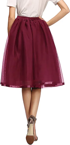 Tulle Tutu Skirt Classic Layered Ballet Tutu Skirts Puffy Skirt Short Cosplay Party Costume for Women and Girls