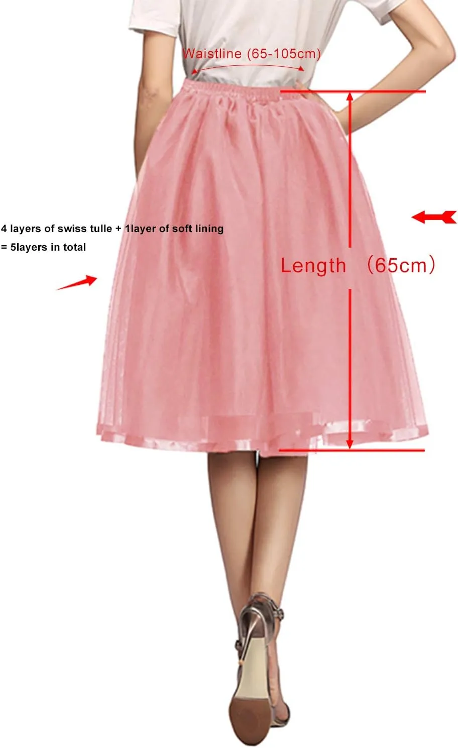 Tulle Tutu Skirt Classic Layered Ballet Tutu Skirts Puffy Skirt Short Cosplay Party Costume for Women and Girls