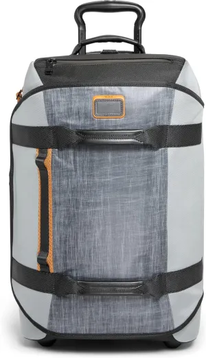 TUMI - Alpha Bravo International 2 Wheeled Duffel Backpack Carry-On - Duffel Bag - Ballistic Nylon - 21.8" X 14.0" X 9.0" - Steel