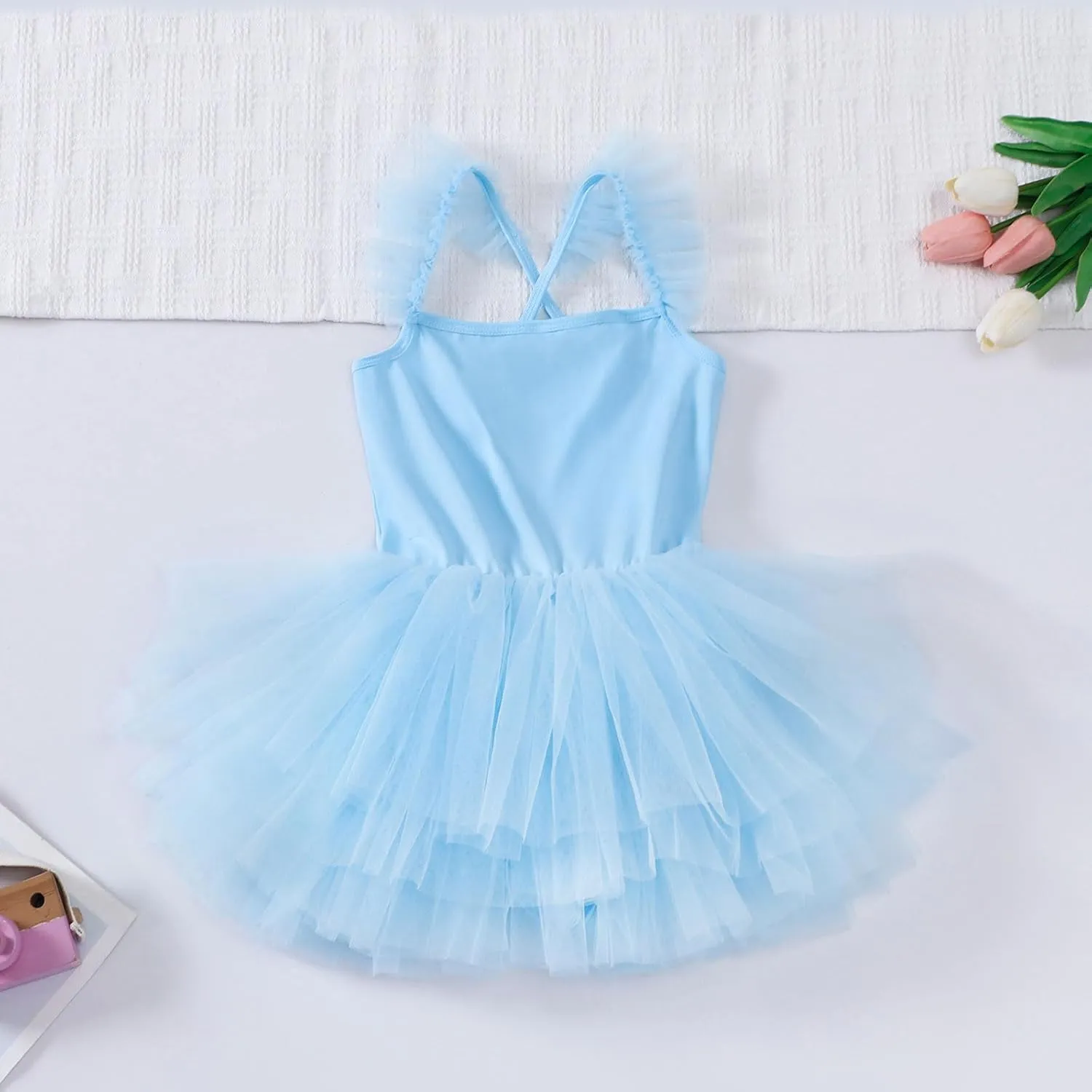 Tutu.kk Toddler Girls Ballet Skirted Leotards Strap Tutu Dress Party Costumes for Dance 18Months to 7t