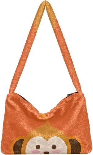 Two Dogs in Driver Seat Shoulder Tote Bag, Tote Bag with Shoulder Strap and Zipper, Lightweight Handbags for Women