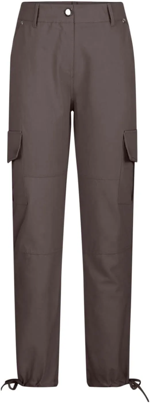 Uillui Military Women Cargo Pants Ripstop Multi-Pockets Corset Leg Bootleg Pant Low Waist Outdoor Hiking Tactical Cargo Pant