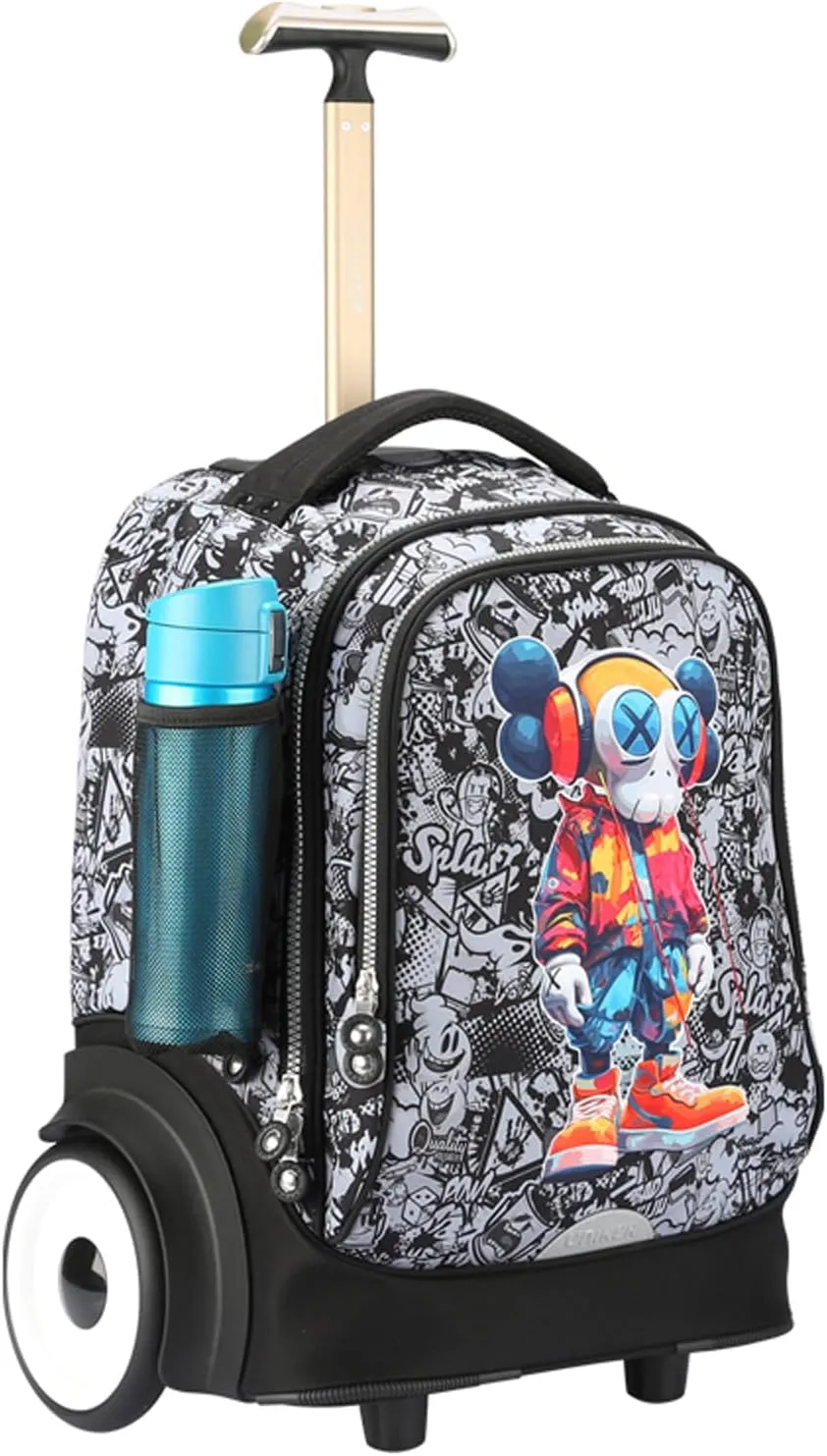 UNIKER Rolling Laptop Bag for Laptop,Wheeled Backpack for Adult,Wheeled Suitcase,Softside Trolley Bag with Laptop Compartment