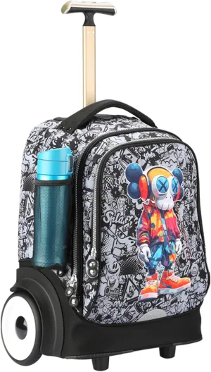 UNIKER Rolling Laptop Bag for Laptop,Wheeled Backpack for Adult,Wheeled Suitcase,Softside Trolley Bag with Laptop Compartment