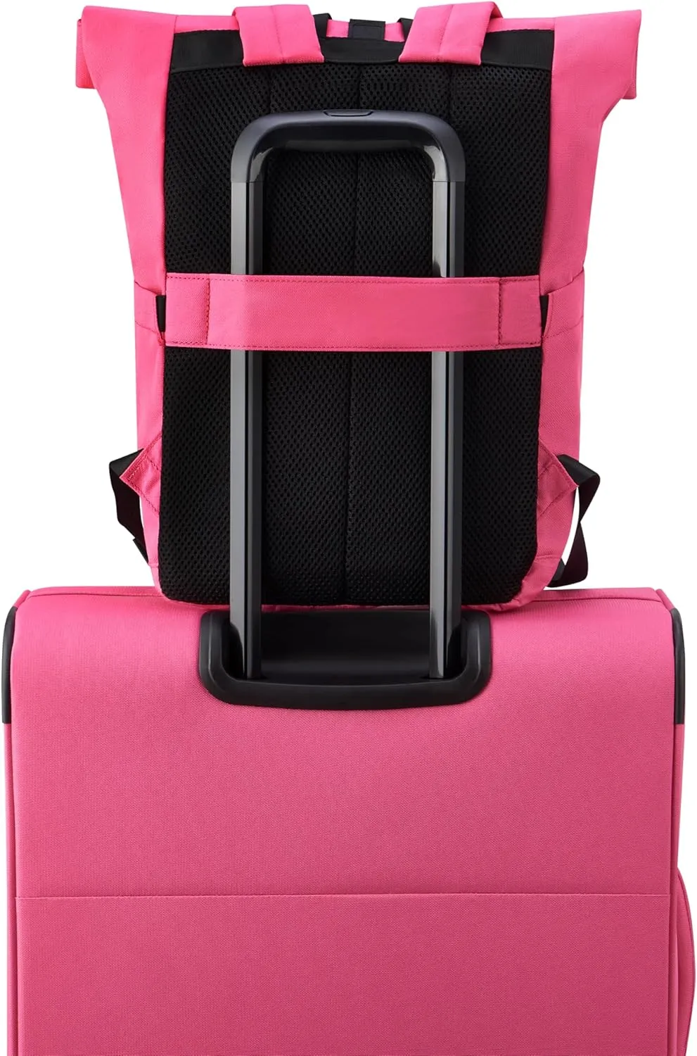 United Colors of Benetton Be Rolltop Backpack, Pink, 15.6 Inch Laptop Sleeve