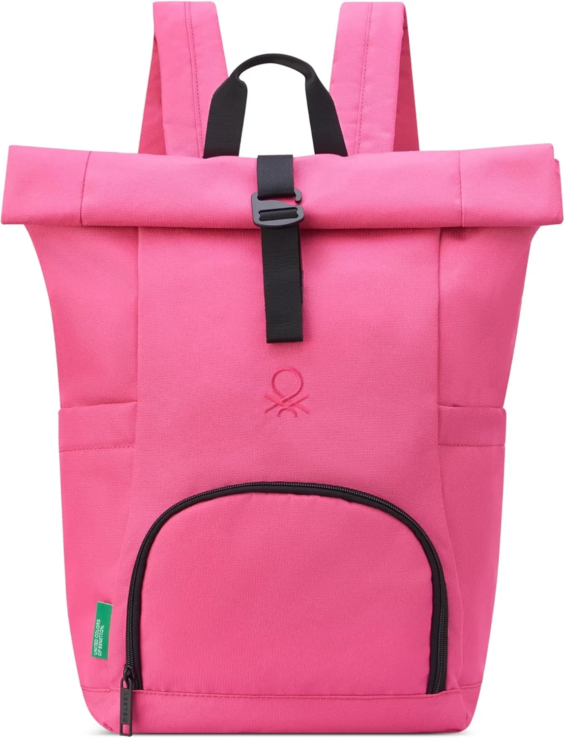 United Colors of Benetton Be Rolltop Backpack, Pink, 15.6 Inch Laptop Sleeve