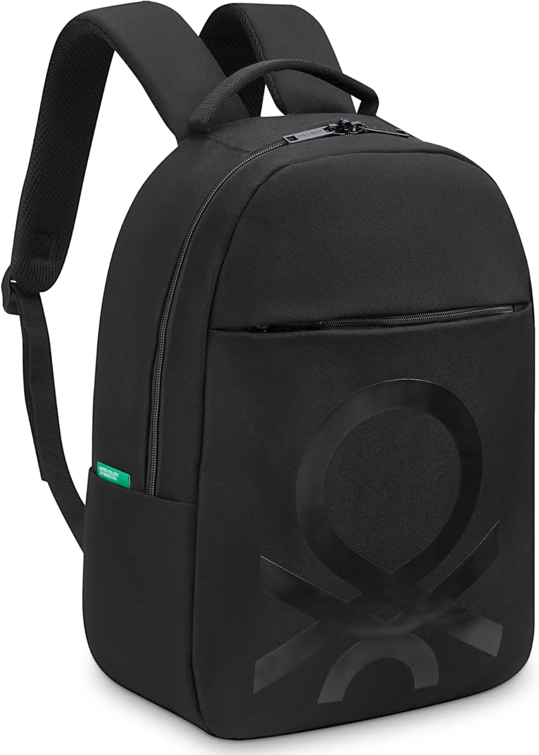 United Colors of Benetton Fabrica Backpack, Black, 15.6 Inch Laptop Sleeve