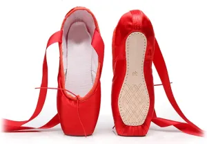 Unpafcxddyig Girls Womens Ballet Dance Toe Shoes Professional Satin Pointe Shoes Slippers