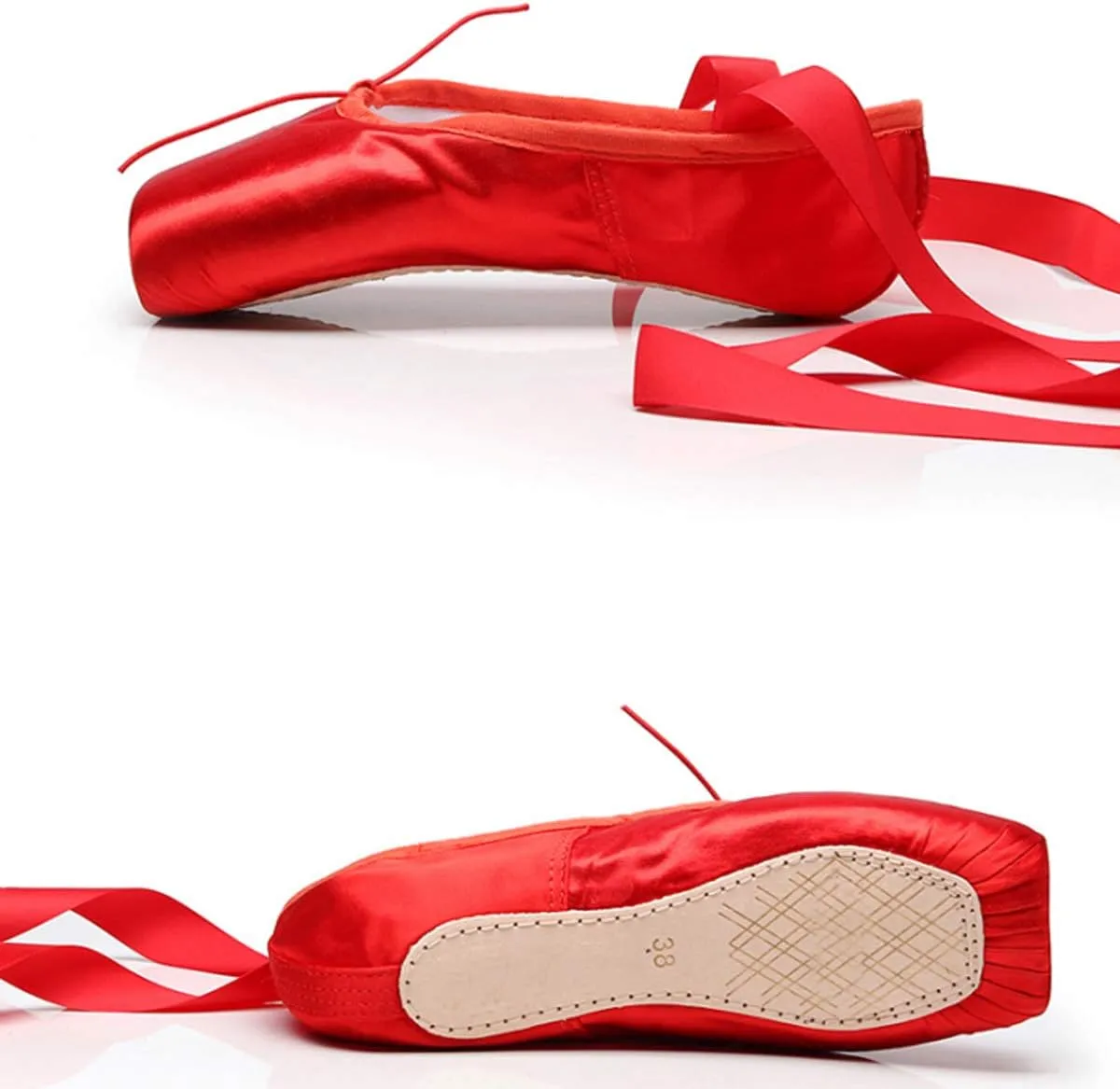 Unpafcxddyig Girls Womens Ballet Dance Toe Shoes Professional Satin Pointe Shoes Slippers