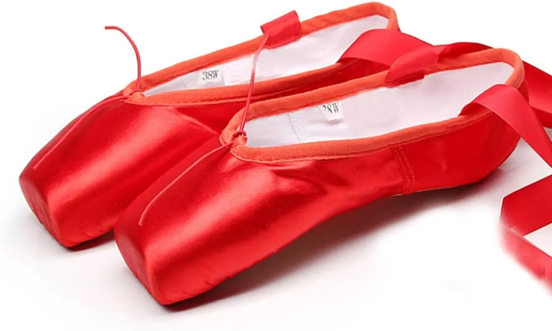 Unpafcxddyig Girls Womens Ballet Dance Toe Shoes Professional Satin Pointe Shoes Slippers