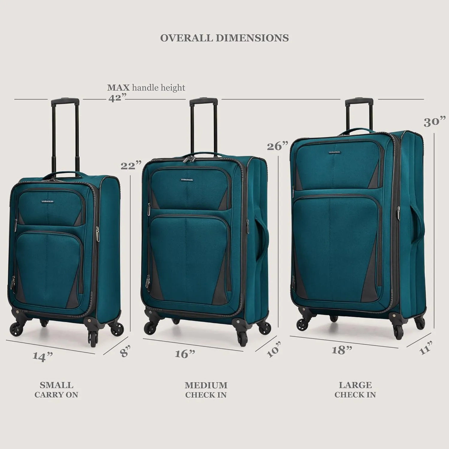 U.S. Traveler Aviron Bay Expandable Softside Luggage with Spinner Wheels, Black, 30-Inch